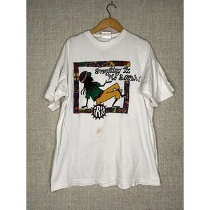 Irie‎ Shirt Barbaos White Mens Large Everything Mo Bettah Jamaican FYI Single